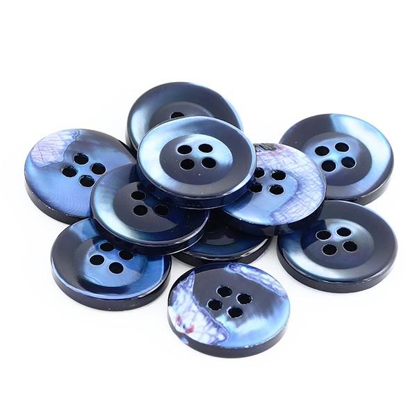 送料無料 HK19T高瀬貝 ブルー染色 No.2   15mm 天然高瀬貝スーツジャケット袖ボタン シェルボタン |  | 01