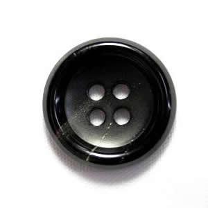 水牛ボタンK-150 COLOR．5 黒25mm W85119  コートボタンの取替 老舗テーラー御用達スーツボタン専門店の高級ボタン | 