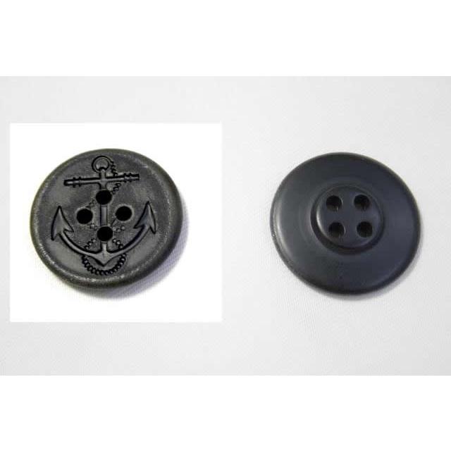 イカリボタン30mm ブラックダメージ加工 BYFL-51#09  ピーコートなどのコート・ジャケットに |  | 01