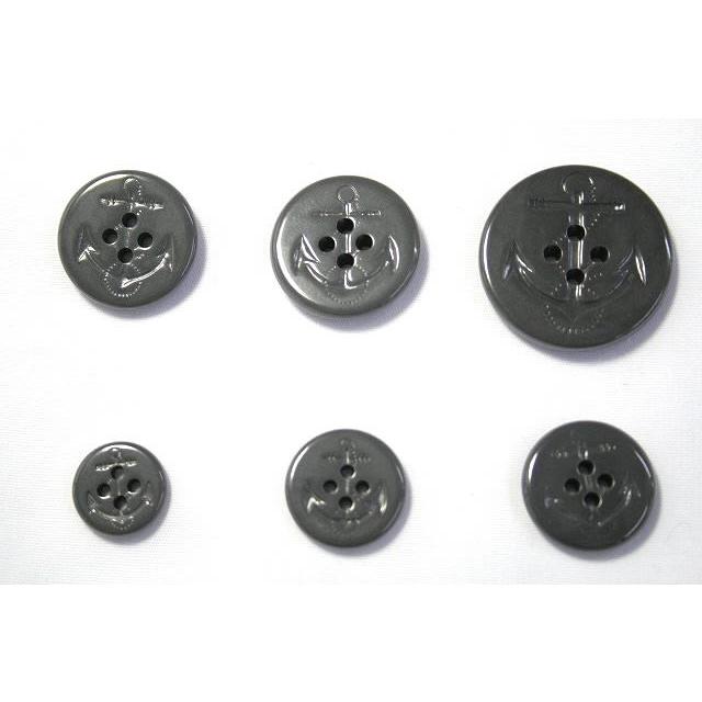 イカリボタン23mm グレー ねずみ色  ピーコートなどのコート・ジャケットに color.06 |  | 02