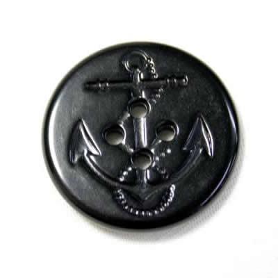 イカリボタン23mm ブラック ピーコートなどのコート・ジャケットに BYFL-21#09 | 