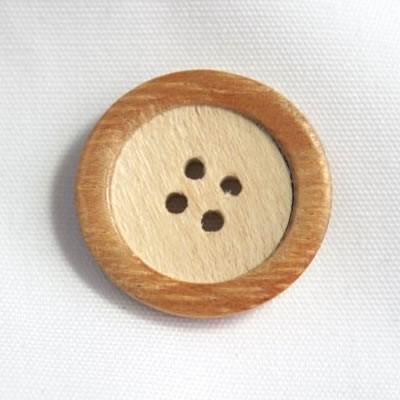 ウッドボタン988 COLOR．40ナチュラル  20mm 紳士服スーツジャケットの前ボタンに | 