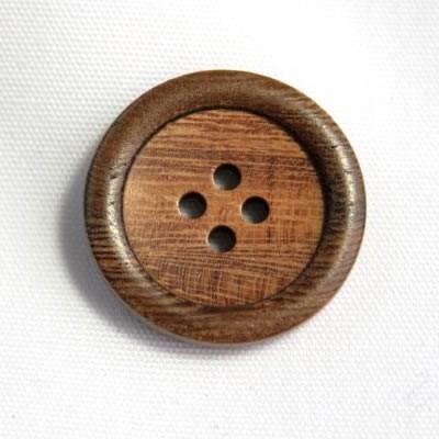 ウッドボタン988 COLOR．45ブラウン  20mm 紳士服スーツジャケットの前ボタンに | 