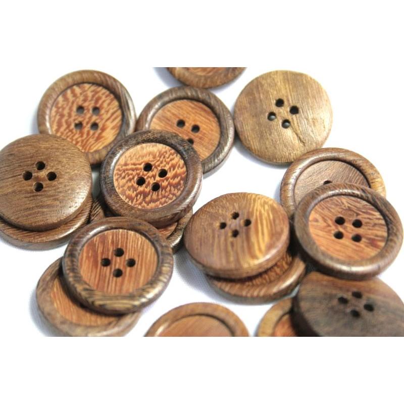 ウッドボタン988 COLOR．45ブラウン  20mm 紳士服スーツジャケットの前ボタンに |  | 01