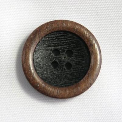 ウッドボタン988 COLOR．09ダークブラウン  15mm 紳士服スーツジャケットの袖口・袖ボタンに | 