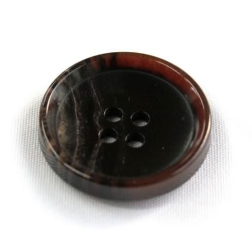 ＰＶ６　25mm  color.46ダークブラウン  コート対応ボタン老老舗テーラー御用達スーツボタン専門店の高級ボタン | 