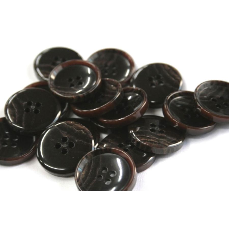 ＰＶ６　25mm  color.46ダークブラウン  コート対応ボタン老老舗テーラー御用達スーツボタン専門店の高級ボタン |  | 01