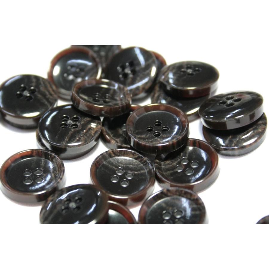 ＰＶ６　18mm  color.46ダークブラウン  コート対応ボタン老舗テーラー御用達スーツボタン専門店の高級ボタン |  | 01
