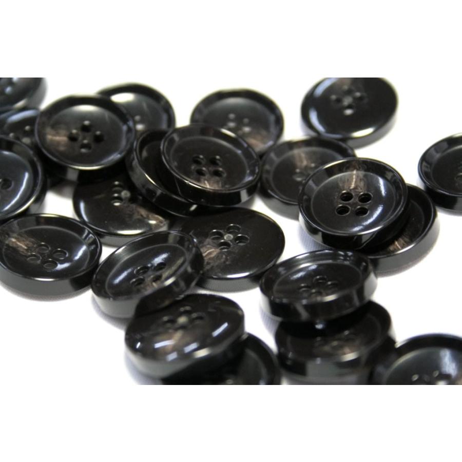 ＰＶ６　18mm  color.49 ブラック  コート対応ボタン老舗テーラー御用達スーツボタン専門店の高級ボタン |  | 01