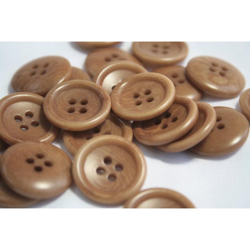 ナットボタン538 COLOR．43ライトブラウン  15mm 紳士服スーツジャケットの袖口・袖ボタンに |  | 01