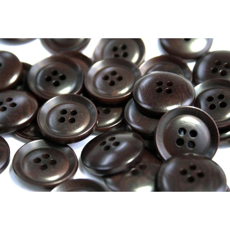 ナットボタン631 COLOR．48ダークブラウン  25mm高級コートスーツコート用ボタン |  | 01