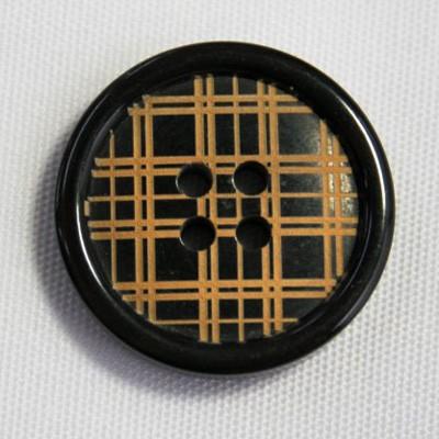 水牛ノルカ COLOR．129B 15mm 水牛を削って柄を出した高級ボタン紳士服スーツジャケットの袖口・袖ボタンに | 