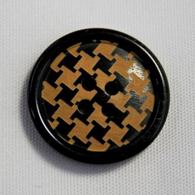 水牛ノルカ COLOR．137B 15mm 水牛を削って柄を出した高級ボタン 老舗テーラー御用達スーツボタン専門店の高級ボタン | 