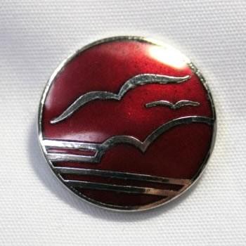 七宝かもめ・シルバー・エンジ・21mmメタルボタン 20mmの替えとして利用可能 高級スーツジャケット用ボタン | 