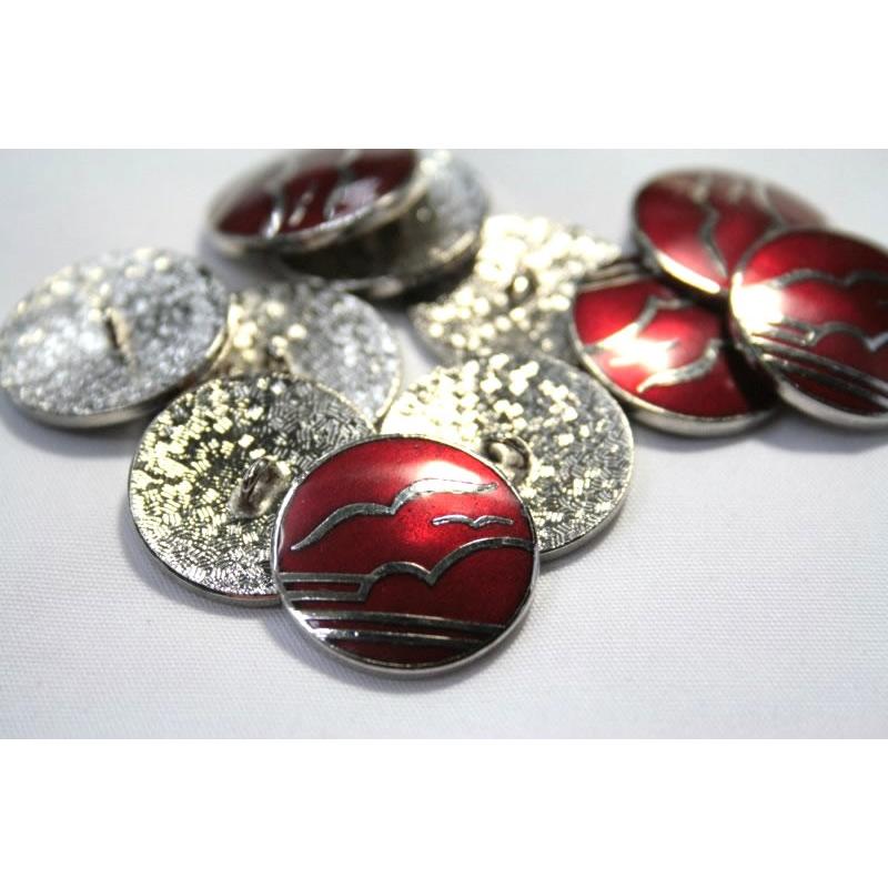 七宝かもめ・シルバー・エンジ・21mmメタルボタン 20mmの替えとして利用可能 高級スーツジャケット用ボタン |  | 01