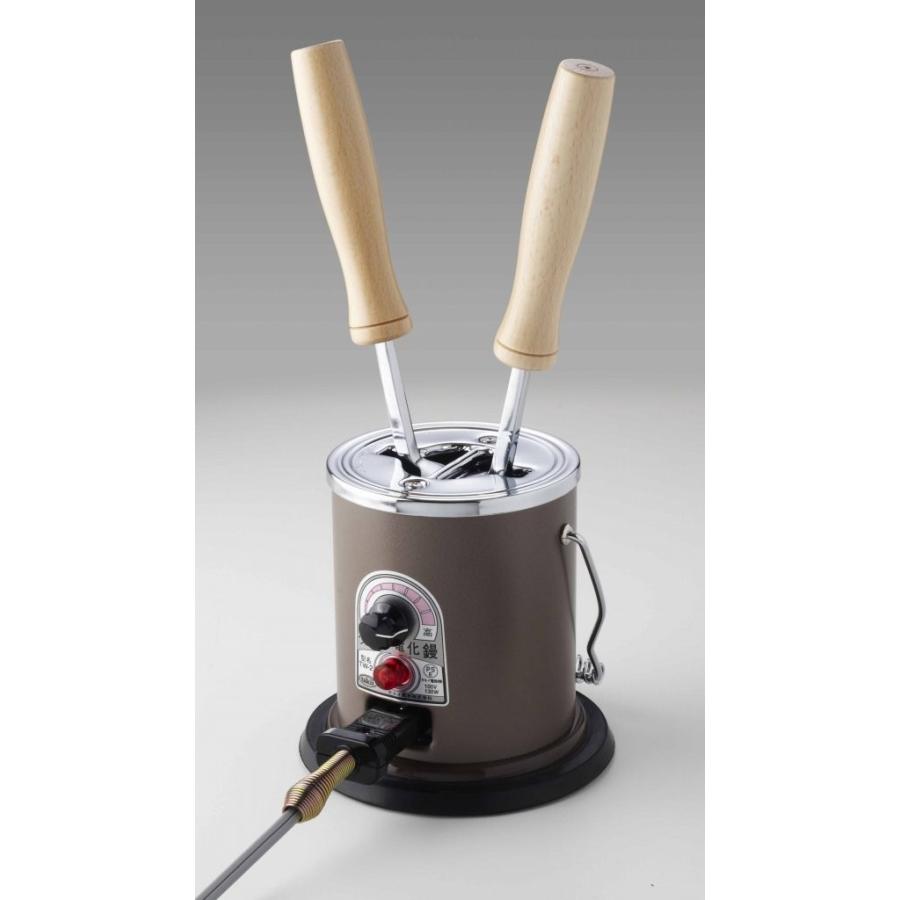 送料無料 タキイ電器 和裁電気鏝 コテ 2丁立 和裁鏝 茶色 テーラー・職人向け | 