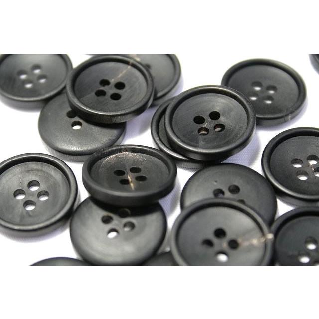 水牛ボタンK7000 COLOR．B  15mm袖口・袖ボタン 老舗テーラー御用達スーツボタン専門店の高級ボタンつや消し |  | 01