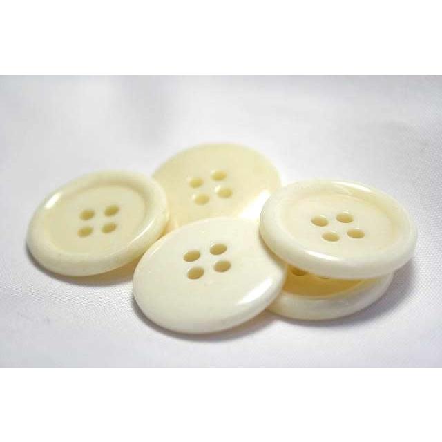 水牛ボタンK-150 COLOR．W  ホワイト25mm T93973  コートボタンの取替 老舗テーラー御用達スーツボタン専門店の高級ボタン |  | 01