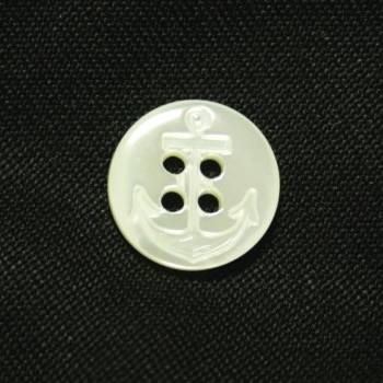 イカリ柄高瀬貝ボタン 13mm シェルボタン | 