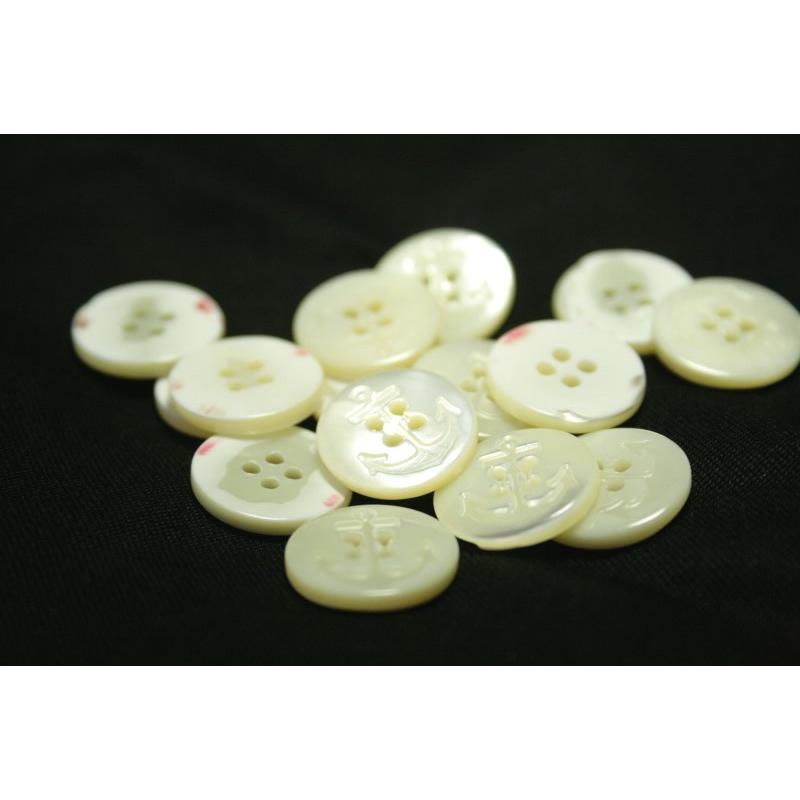 イカリ柄高瀬貝ボタン 15mm シェルボタン |  | 01