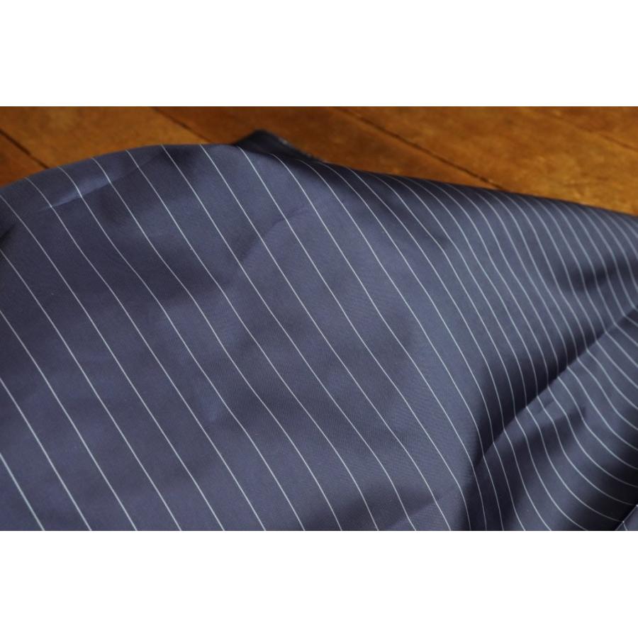 接触冷感マスク製作キット キュプラ100%生地 幅53cm 長さ70cm マスク3個分 濃紺ストライプ マスク用平ゴム幅3mm長さ3mとマスク型紙縫い方付き |  | 03