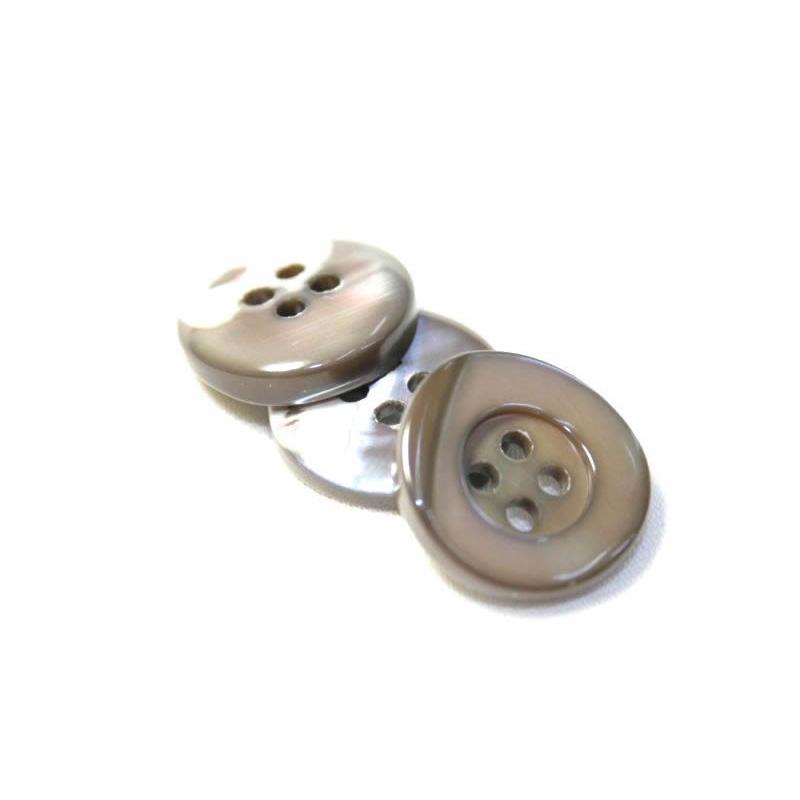 染色 高瀬貝ボタン color.1 15mm 紳士服スーツジャケットの袖口・袖ボタンに シェルボタン |  | 01