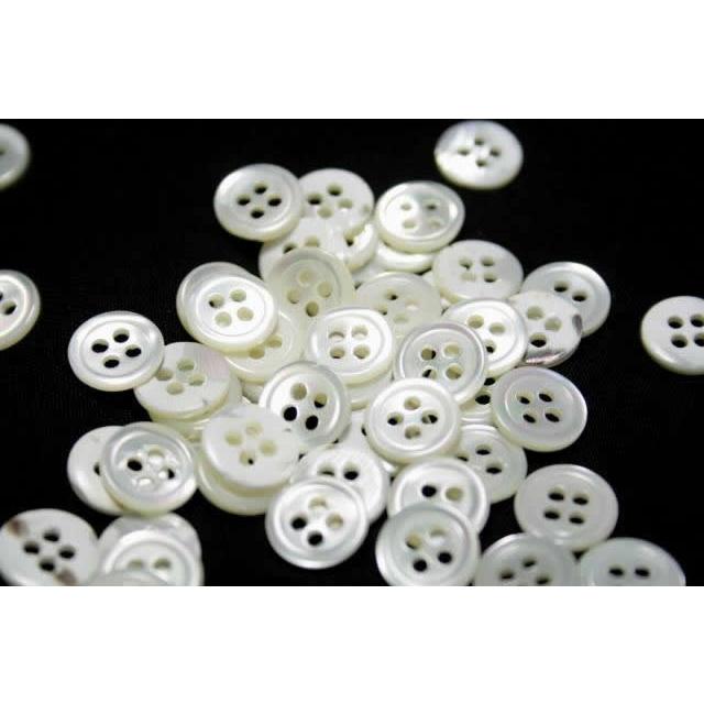 送料無料 17型高瀬貝ボタン 10mm 50個セット 天然貝シャツボタン スーツボタン専門店のこだわりシェルボタン | 