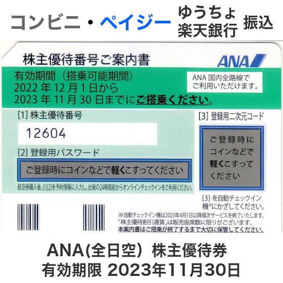 ANA（全日空）株主優待券 有効期限2023年11月30日 :y-nhsf22b:T&Tプラザ ヤフー店 - 通販 - Yahoo!ショッピング