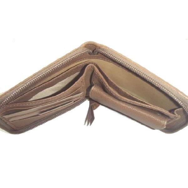 ボッテガ　ヴェネタ ラウンドファスナー財布 イントレチャート ディアスキン ライトブラウン 