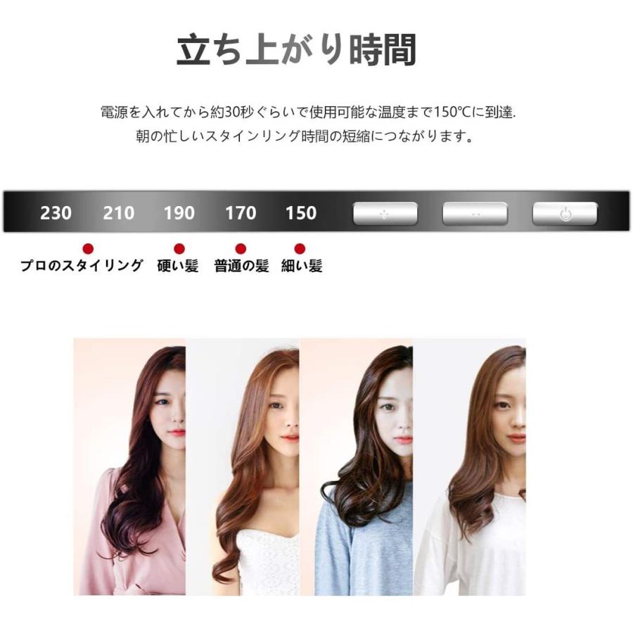 Salonsky Hs ヘアアイロン ストレート 髪に優しくダブルマイナスイオン 五つモードで最高温度230 まで 30秒に150 まで急速 T S Shop 通販 Yahoo ショッピング