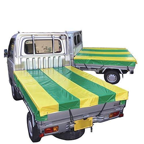 軽トラック 荷台シート 軽トラカスタム 用 1 9m 2 1m ゴムバンド18mm幅12本紐ロープ長さ1m2本付 緑 黄色 T S Shop 通販 Yahoo ショッピング