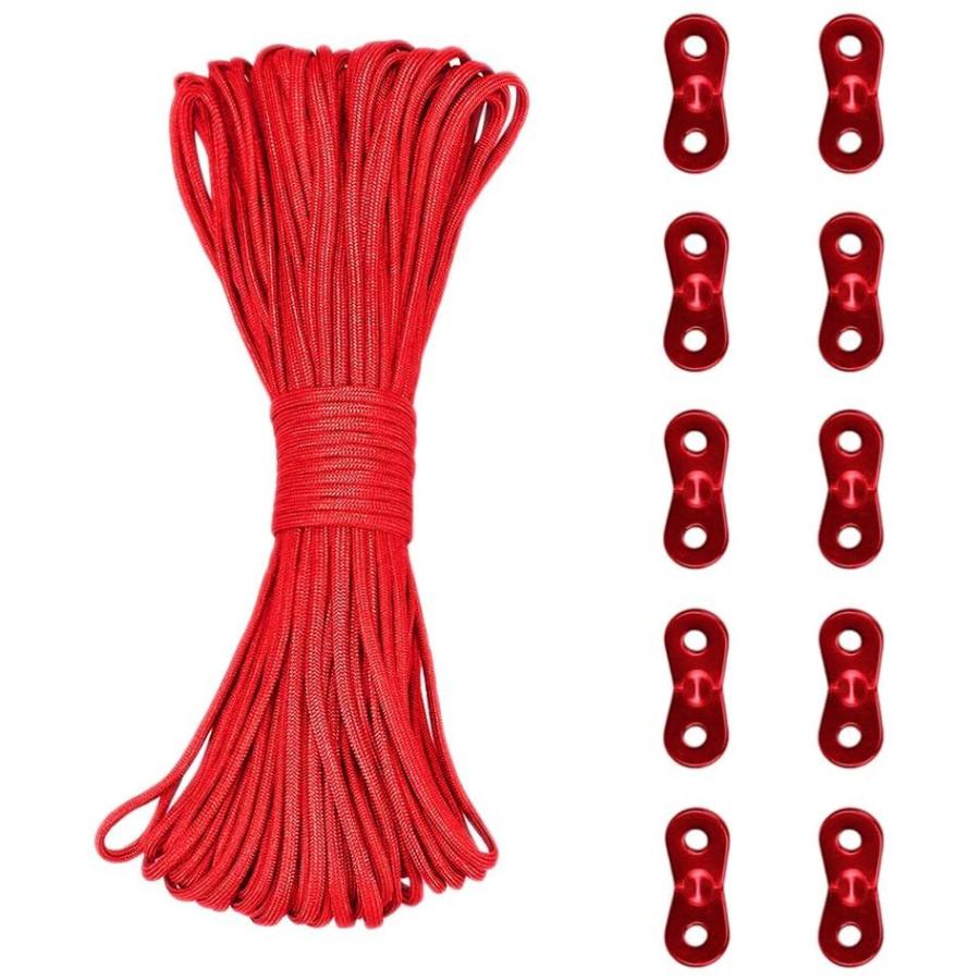 Jetedc ジェットイデイシイ タープロープ テントロープ ガイロープ 径 4mm 長さ 31m 自在金具10枚付き 赤 31 T S Shop 通販 Yahoo ショッピング