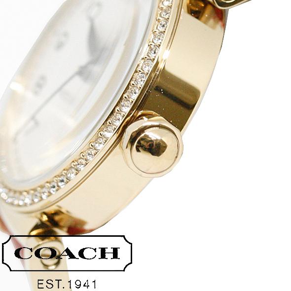 COACH（コーチ） 腕時計 レディース 時計 レッド レザーバンド MADISON