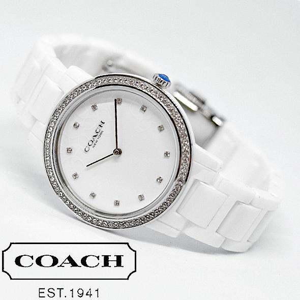 コーチ 腕時計 レディース 時計 COACH 14503499 AUDLAY ホワイト
