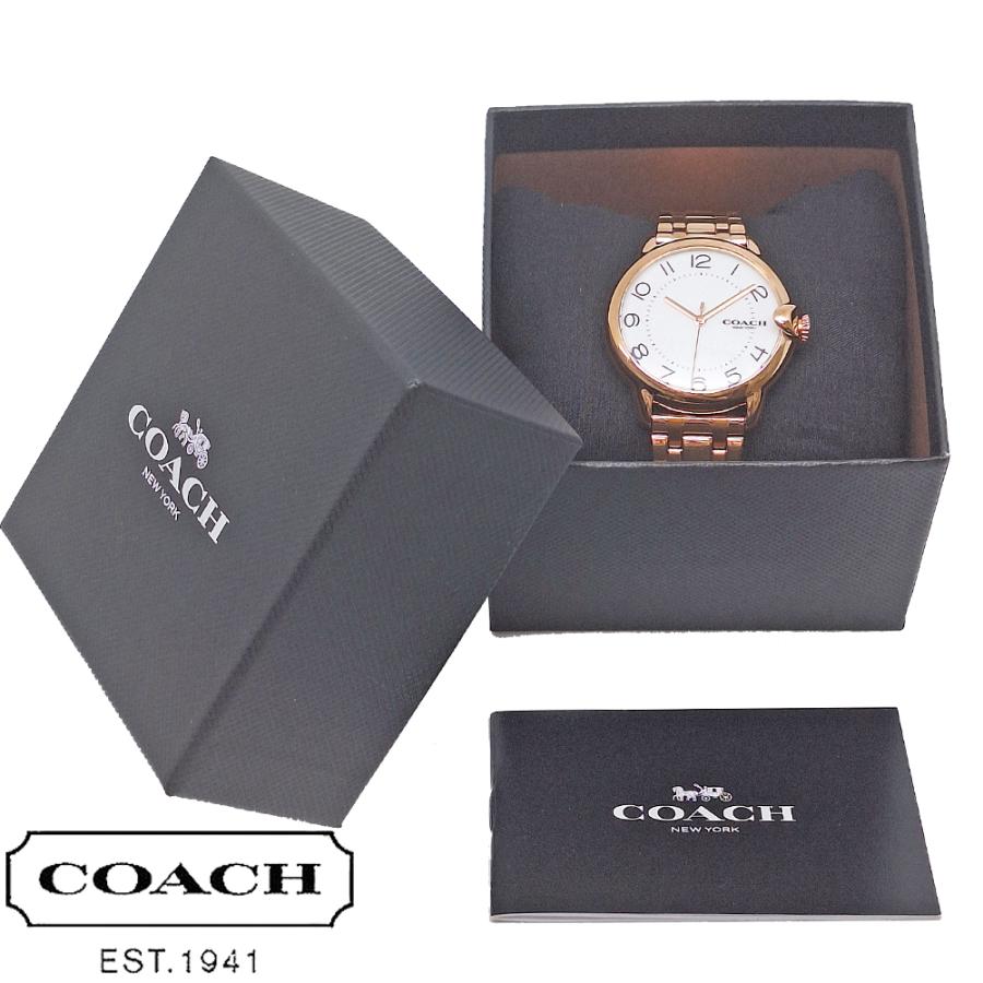 コーチ COACH レディース腕時計 ゴールド×ホワイト稼働品 箱コマ付き COACH コーチ 腕時計 レディース 時計 コーチ時計 女性 彼女 妻