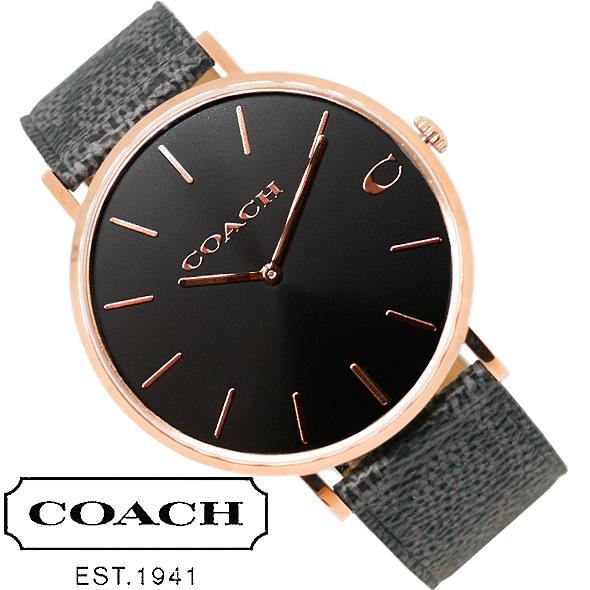 COACH（コーチ） 腕時計 メンズ 時計 ブラック ローズゴールド C 