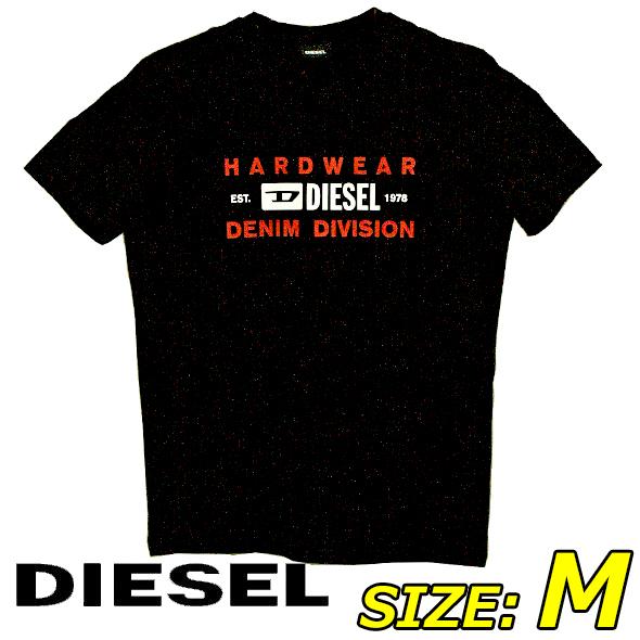 DIESEL（ディーゼル） Tシャツ ブラック メンズ 丸首 半袖 Mサイズ
