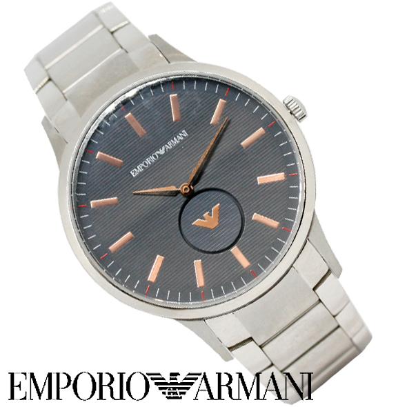 エンポリオアルマーニ 腕時計 メンズ 時計 ネイビー文字盤 スモール  