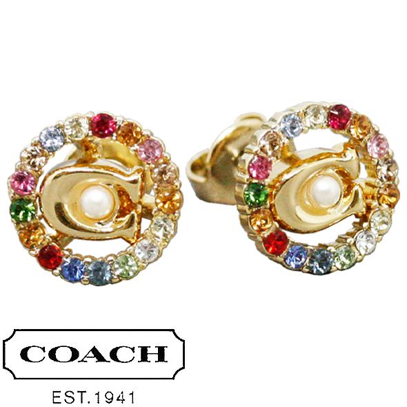 COACH（コーチ） ピアス 両耳 2WAY プレゼント ギフト パール マルチ 