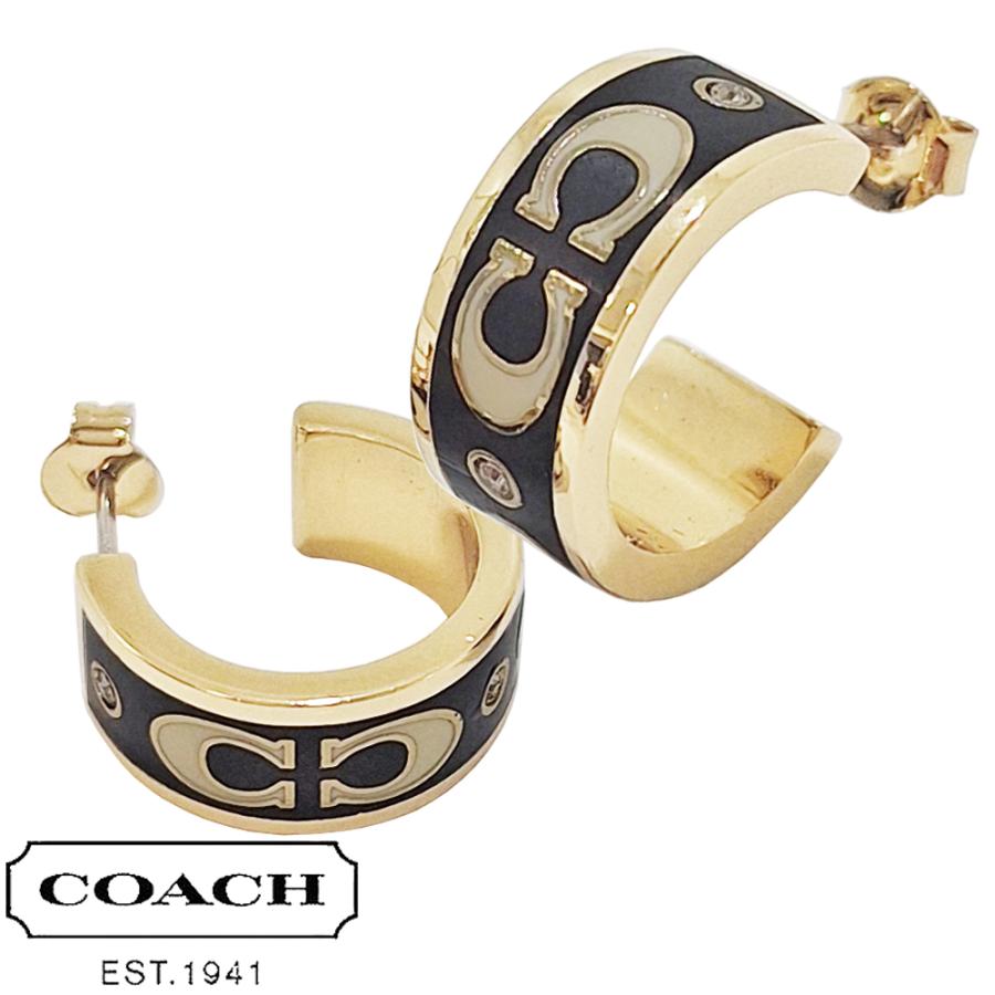 COACH（コーチ） ピアス レディース フープ リング CI903 GDBK