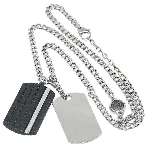 DIESEL ディーゼル ペンダント ネックレス Wプレート シルバー DIESEL ディーゼル ペンダント ネックレス Wプレート シルバー