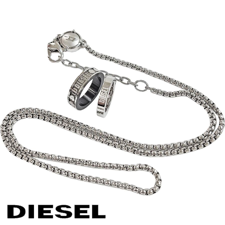 DIESEL ディーゼル ネックレス ペンダント ダブルリングトップ DIESEL ディーゼル ネックレス ペンダント ダブルリングトップ