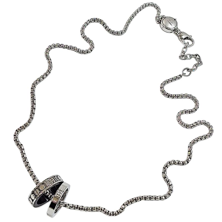 DIESEL ディーゼル ネックレス ペンダント ダブルリングトップ DIESEL ディーゼル ネックレス ペンダント ダブルリングトップ