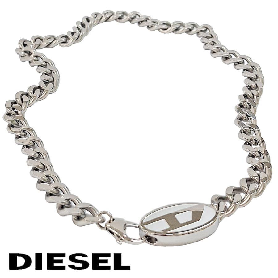 新品　未使用　DIESEL シルバー ペンダント ネックレス　ディーゼル DIESEL ディーゼル ペンダント ネックレス ダブルトップ メンズ