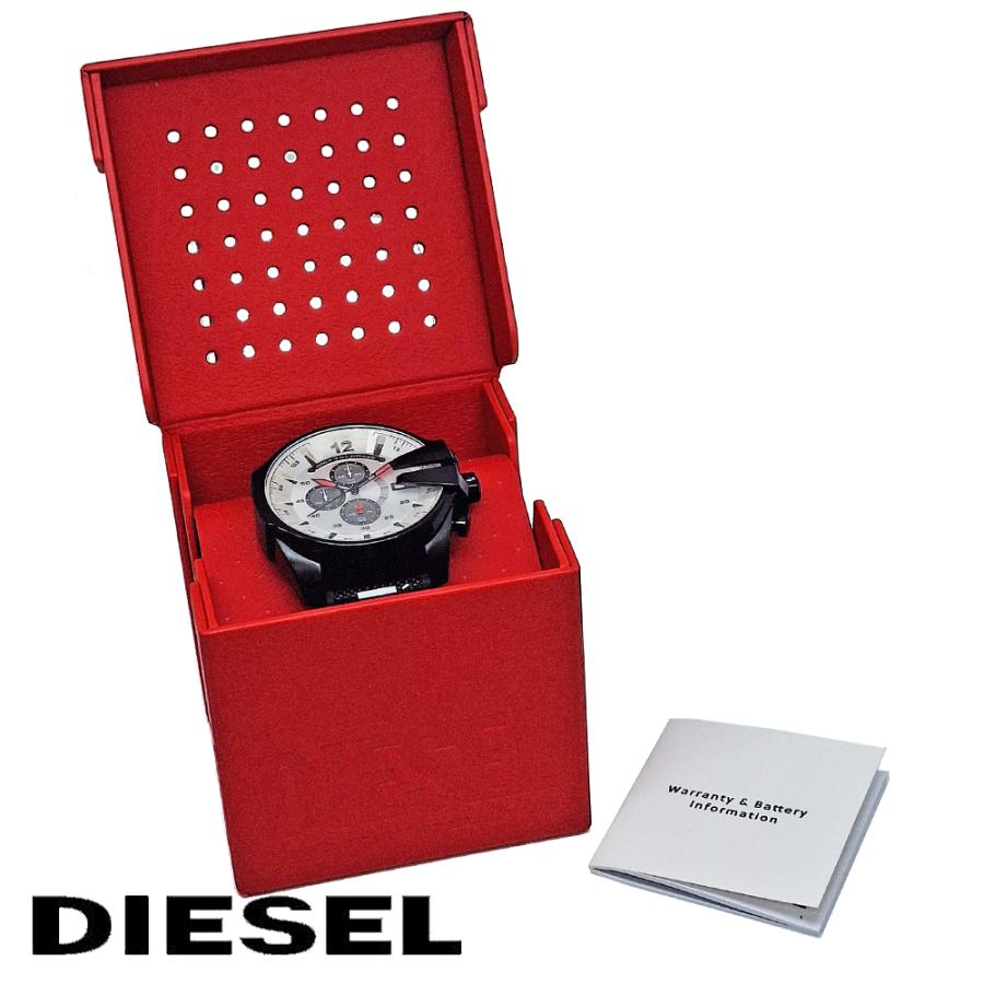 DIESEL ディーゼル 時計 メンズ 腕時計 シルバー文字盤 ブラック