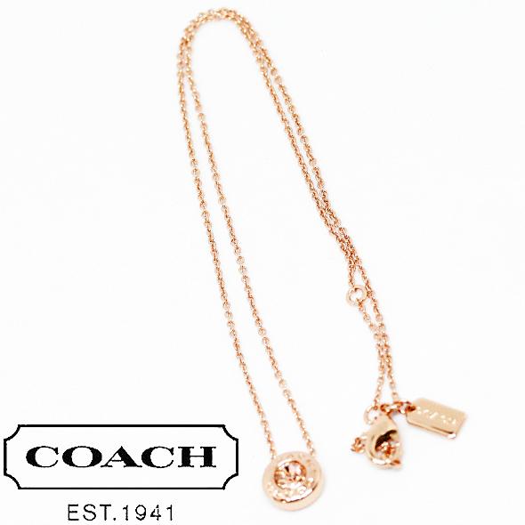 COACH コーチ ネックレス ペンダント レディース ローズゴールド