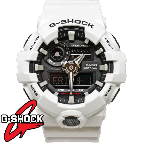 G-SHOCK 腕時計 時計 ジーショック CASIO デジアナ デジタル アナログ ホワイト ブラック バイカラー ギフト プレゼント GA-700-7A 並行輸入品｜ttshop-trust｜02