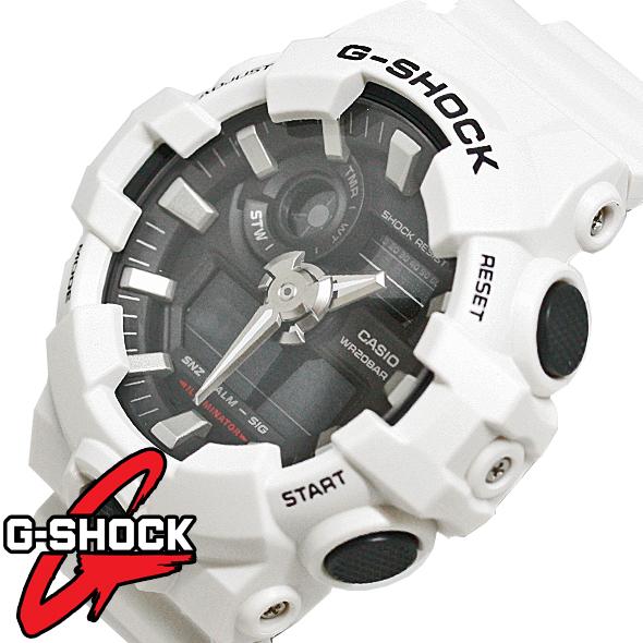 G-SHOCK 腕時計 時計 ジーショック CASIO デジアナ デジタル アナログ ホワイト ブラック バイカラー ギフト プレゼント GA-700-7A 並行輸入品｜ttshop-trust｜03