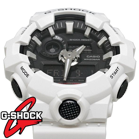 G-SHOCK 腕時計 時計 ジーショック CASIO デジアナ デジタル アナログ ホワイト ブラック バイカラー ギフト プレゼント GA-700-7A 並行輸入品｜ttshop-trust｜04