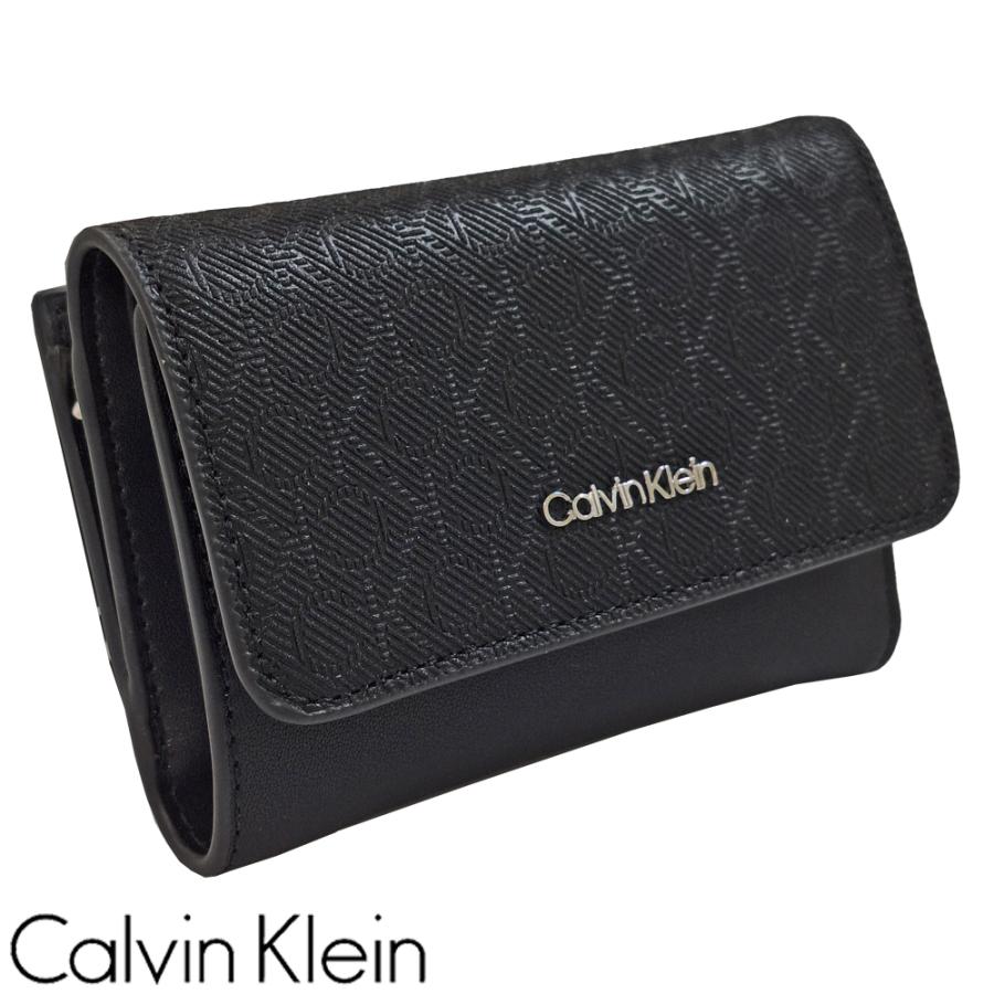 カルバンクライン財布 カルバン クライン Calvin Klein 二つ折り財布 ブラック メンズ